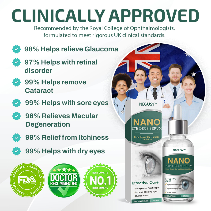 NEGUSY™ Nano Eye Drops Serum 👩⚕️ Royal College of Ophthalmologists Recommended (Suitable for presbyopia, dry eye syndrome, glaucoma, and cataracts)