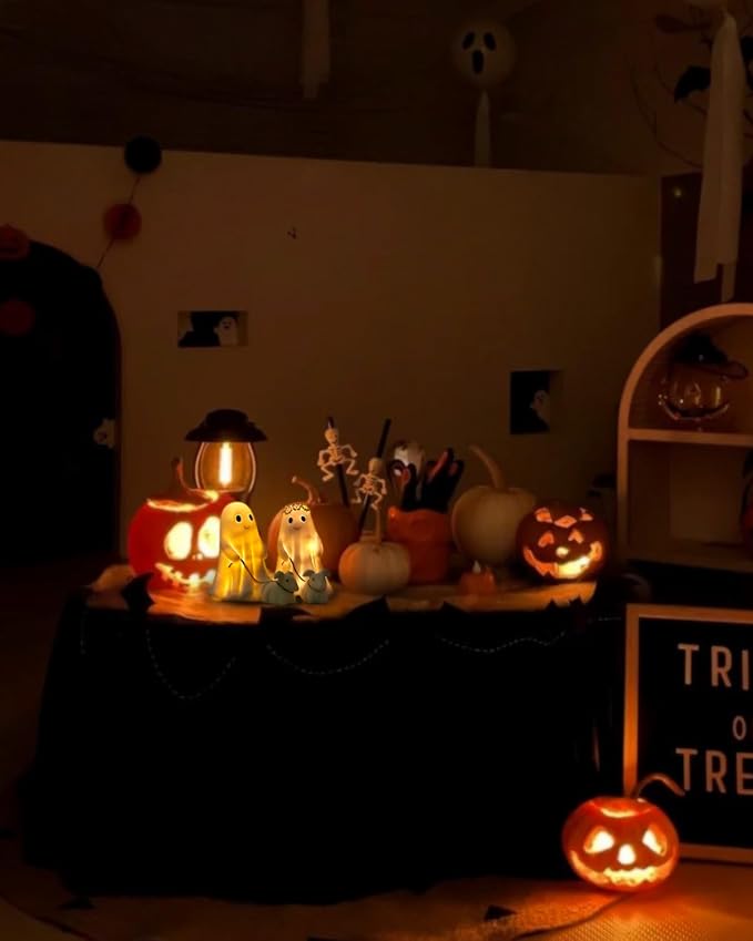 Nightlight Ghost Walking Dog,Cute Decorations for Party, Home, Bedroom, Shelf, Table Centerpiece