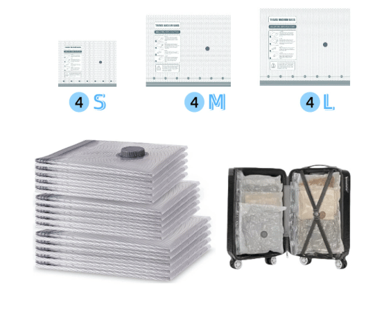 ✨🔥Cordless Travel Vacuum Storage Bag Set