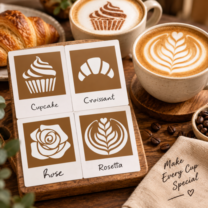 ☕📸 One-Touch Latte Art Camera – 3D Coffee Stencil Printer Kit for Custom Drink Designs ✨