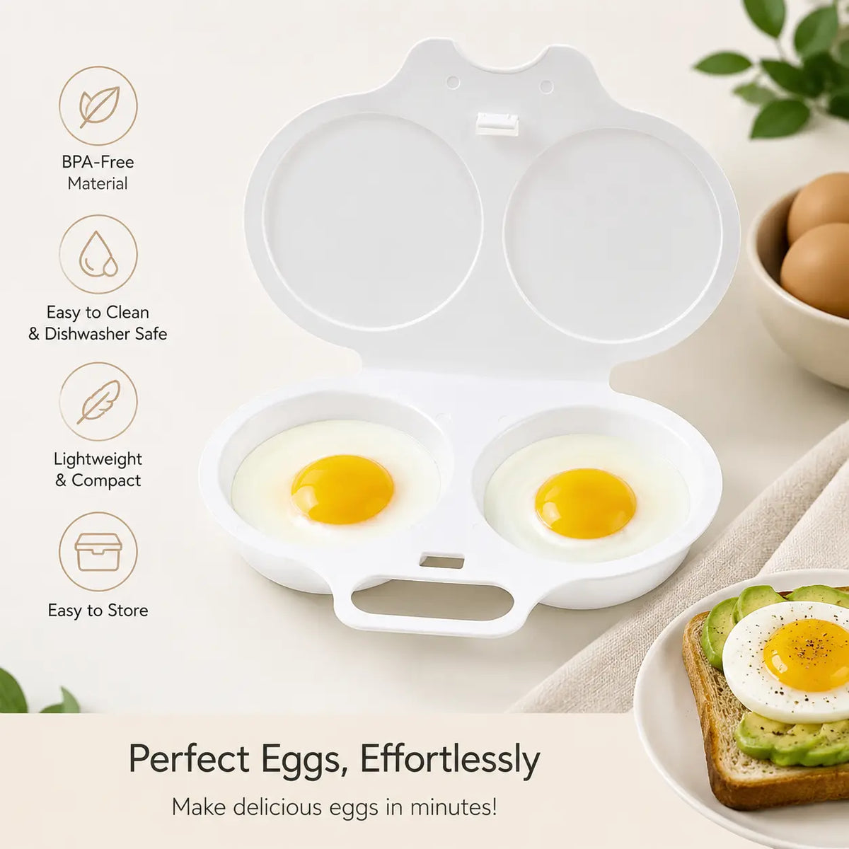 Easy‑To‑Clean Microwave Omelette Maker, Multifunctional Egg Poacher 🍳
