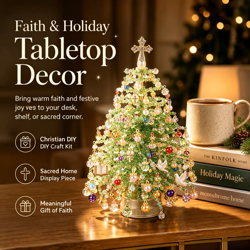 🎄DIY Beaded Christmas Tree Kit – 🎅Create Your Own Sparkling Holiday Decoration