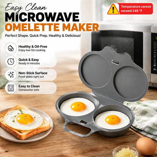 Easy‑To‑Clean Microwave Omelette Maker, Multifunctional Egg Poacher 🍳