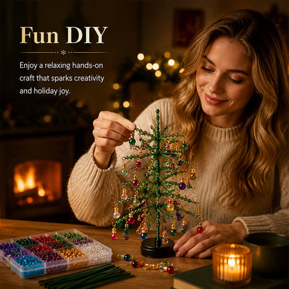 🎄DIY Beaded Christmas Tree Kit – 🎅Create Your Own Sparkling Holiday Decoration