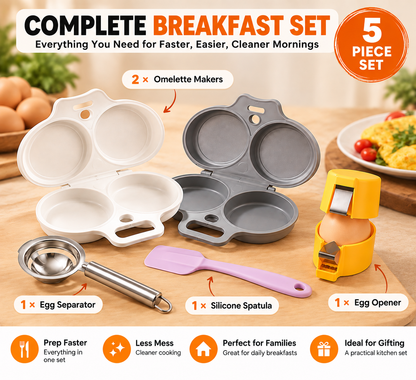 🍳2-in-1 Microwave Omelette Maker & Egg Poacher