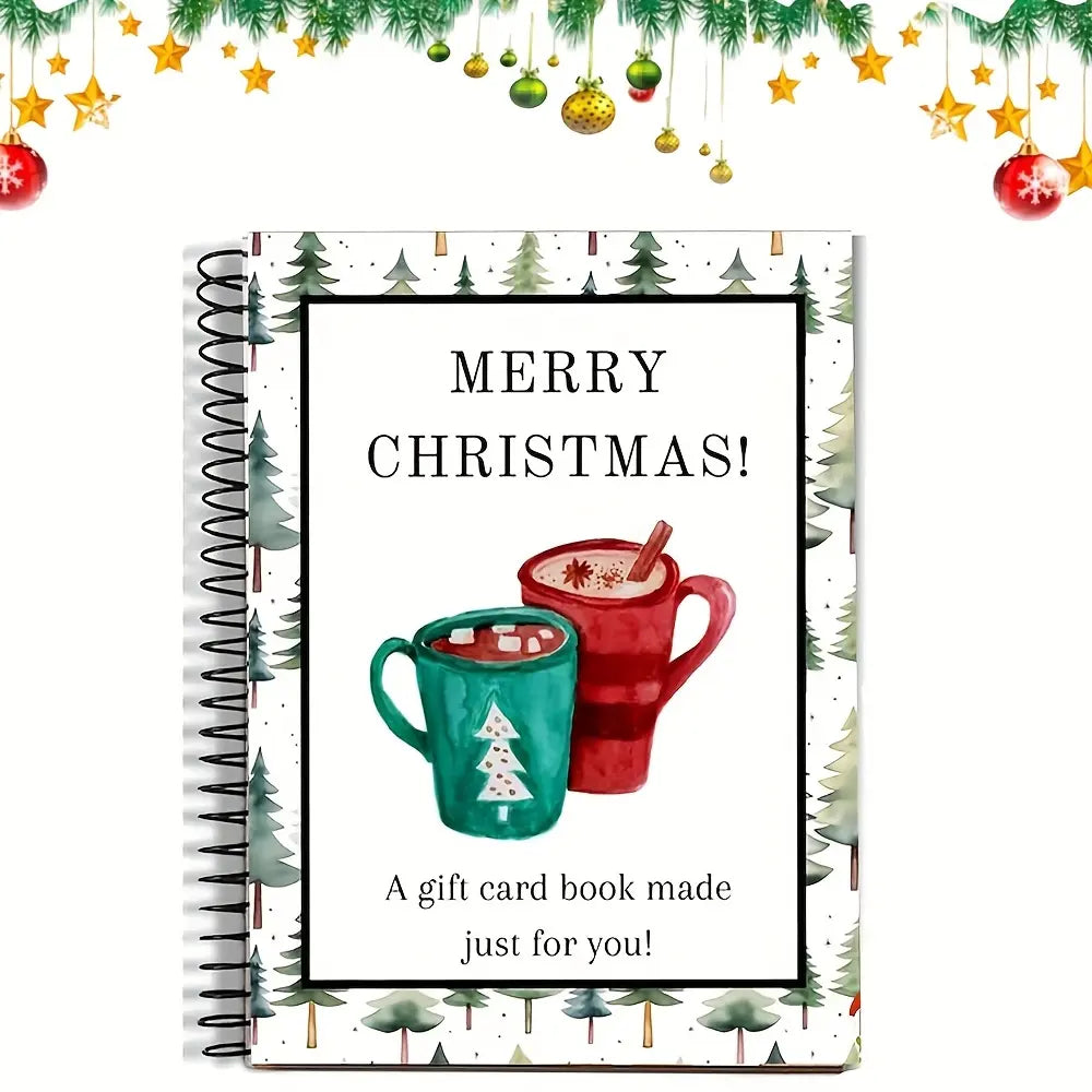 DIY Spiral Bound Merry Christmas Gift Card Album