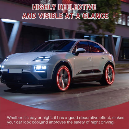 Car Wheel Reflective Stickers 20PCS 🚗 – Universal Motorcycle & Car Rim Safety Decals