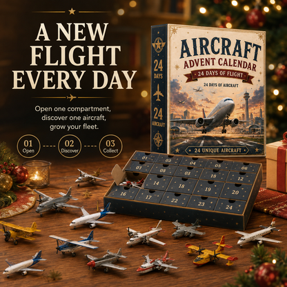⏳ Last Day 49% OFF – ✈️ Aircraft Advent Calendar 2026 | 24 Days of Flight with 24 Unique Miniature Airplanes, Jets & Aviation Collectibles 🎄🎁