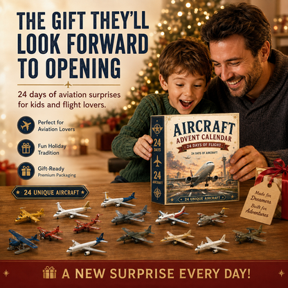 ⏳ Last Day 49% OFF – ✈️ Aircraft Advent Calendar 2026 | 24 Days of Flight with 24 Unique Miniature Airplanes, Jets & Aviation Collectibles 🎄🎁