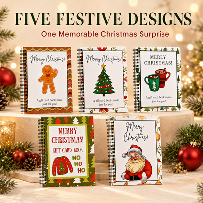 DIY Spiral Bound Merry Christmas Gift Card Album