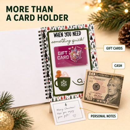 DIY Spiral Bound Merry Christmas Gift Card Album