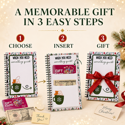 DIY Spiral Bound Merry Christmas Gift Card Album