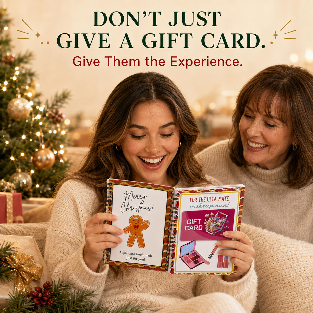 DIY Spiral Bound Merry Christmas Gift Card Album
