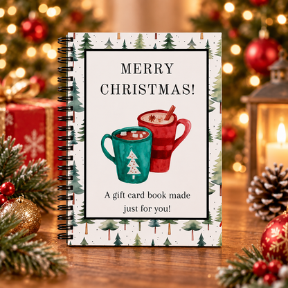 DIY Spiral Bound Merry Christmas Gift Card Album