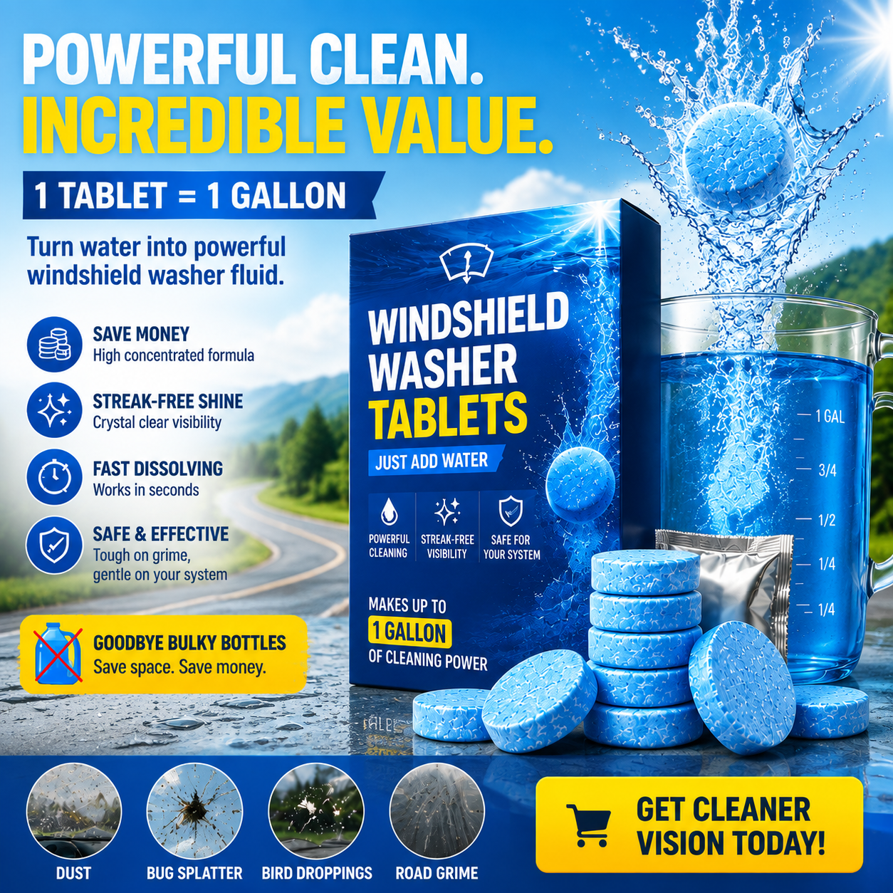 Windshield Washer Tablets