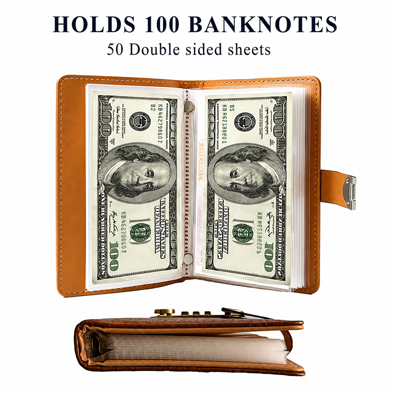 💵100 Transparent Pocket Currency Collectors Album
