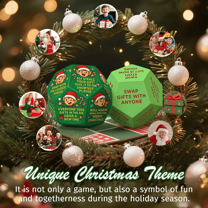 🔥Hilarious Christmas Gift Exchange Party GameDice