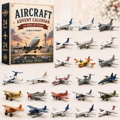 ⏳ Last Day 49% OFF – ✈️ Aircraft Advent Calendar 2026 | 24 Days of Flight with 24 Unique Miniature Airplanes, Jets & Aviation Collectibles 🎄🎁