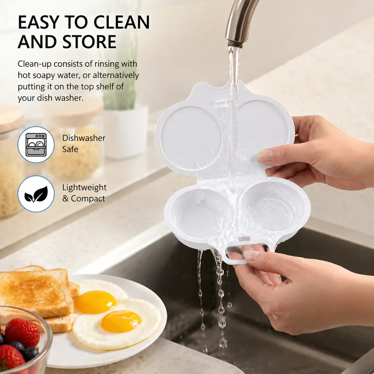 Easy‑To‑Clean Microwave Omelette Maker, Multifunctional Egg Poacher 🍳