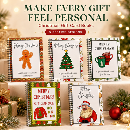 DIY Spiral Bound Merry Christmas Gift Card Album