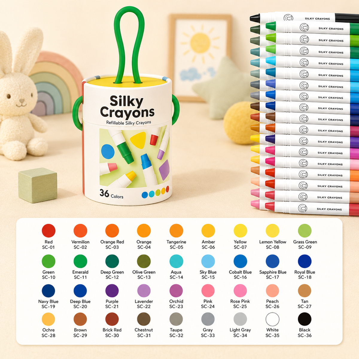 Seurico™ Jumbo Silky Crayons