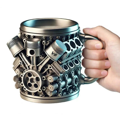 Car Lover's Mechanical Steam Engine Coffee Mug