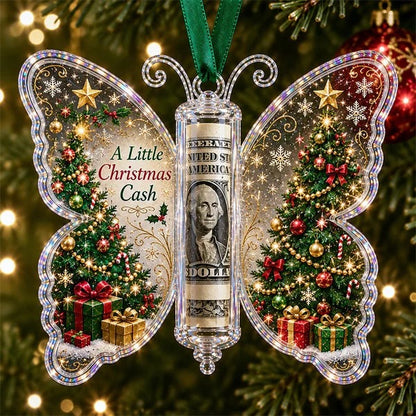 🦋 💵 Christmas Cash Gift Butterfly Ornament – Holiday Money Holder Keepsake 🎄 ✨
