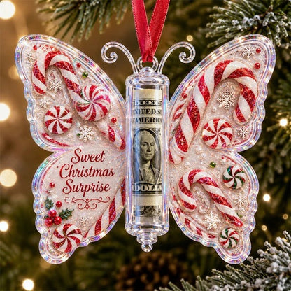 🦋 💵 Christmas Cash Gift Butterfly Ornament – Holiday Money Holder Keepsake 🎄 ✨