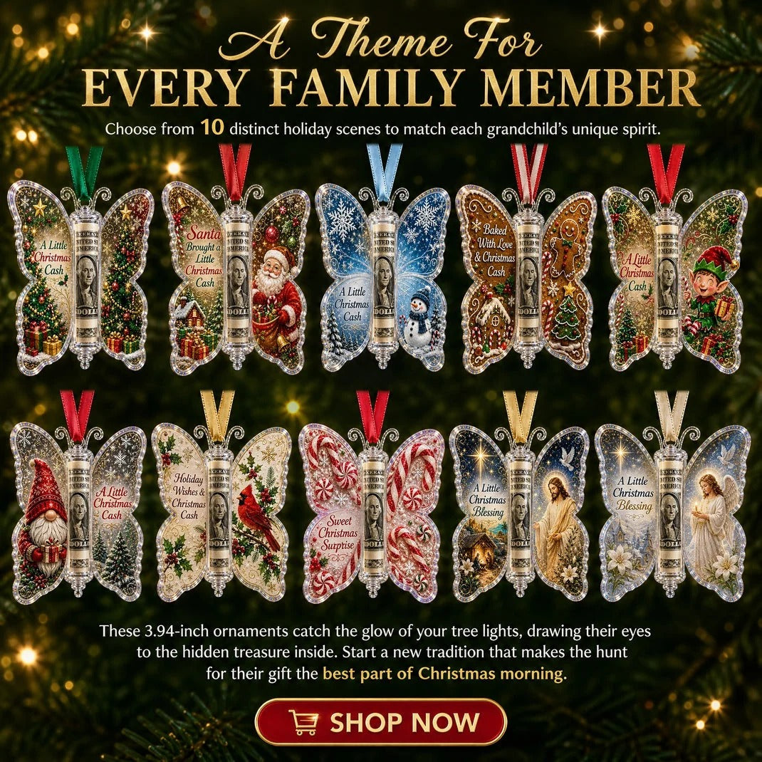 🦋 💵 Christmas Cash Gift Butterfly Ornament – Holiday Money Holder Keepsake 🎄 ✨