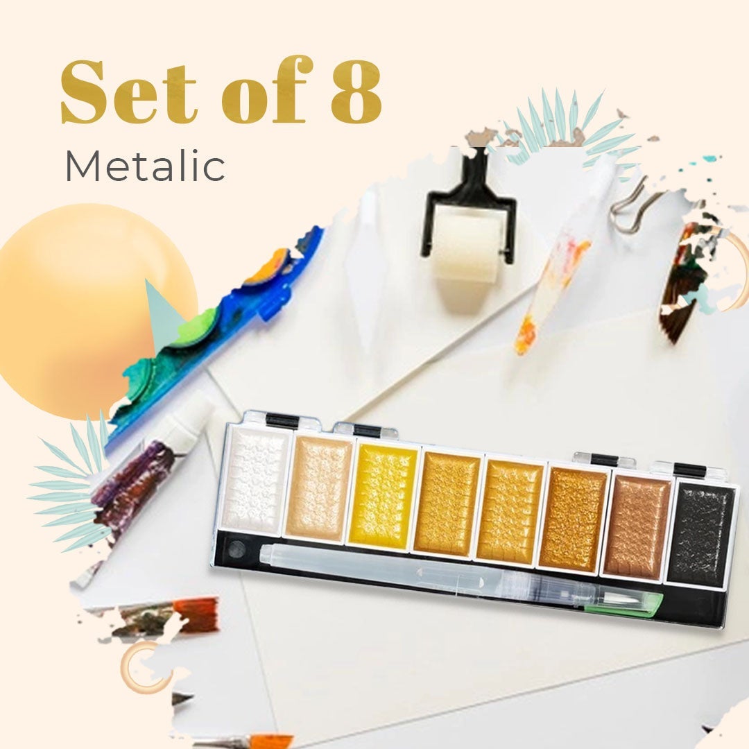 Metallic Glitter Watercolor Kit Set