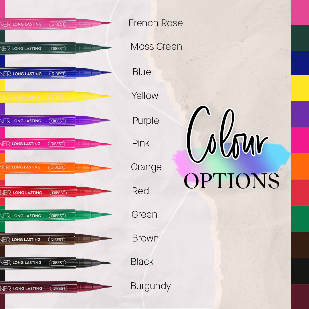 12 Color Waterproof Eyeliner Pen