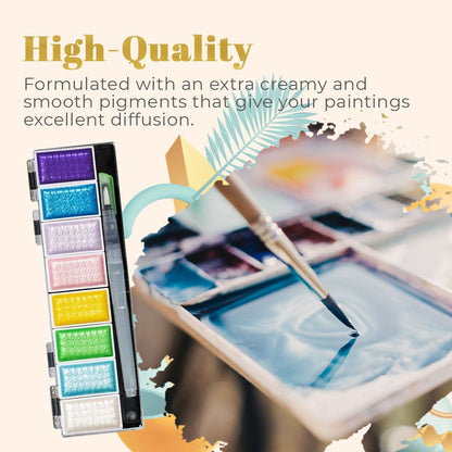 Metallic Glitter Watercolor Kit Set