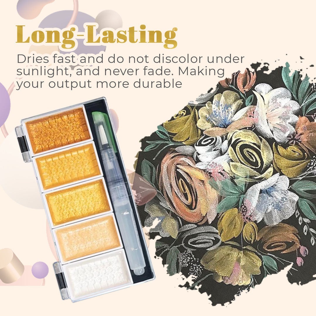 Metallic Glitter Watercolor Kit Set