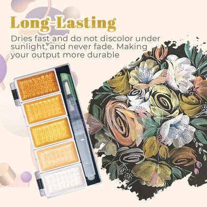 Metallic Glitter Watercolor Kit Set