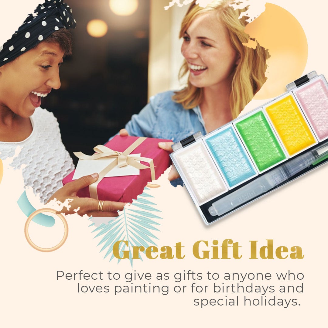 Metallic Glitter Watercolor Kit Set