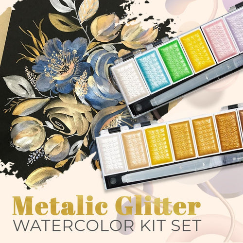 Metallic Glitter Watercolor Kit Set