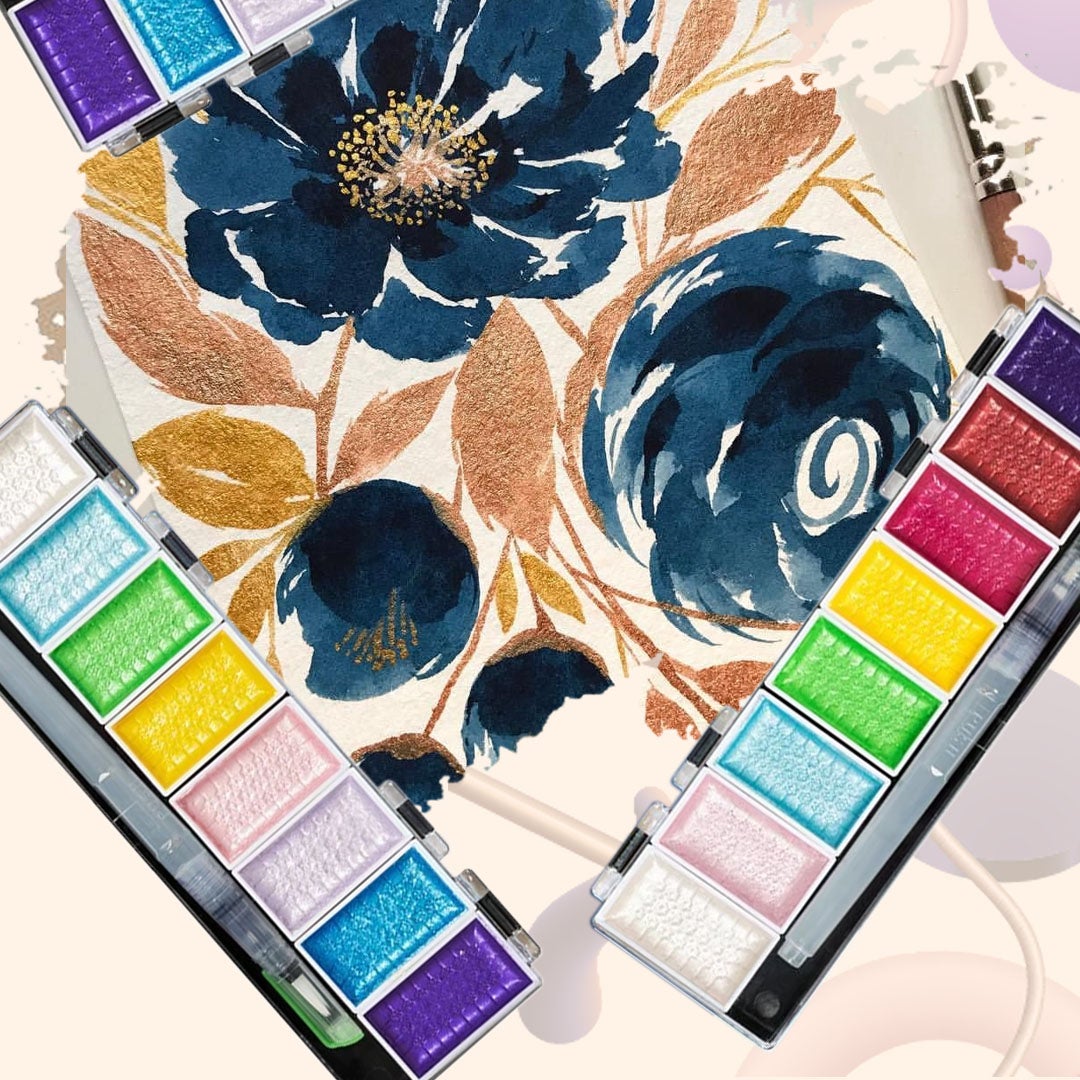 Metallic Glitter Watercolor Kit Set