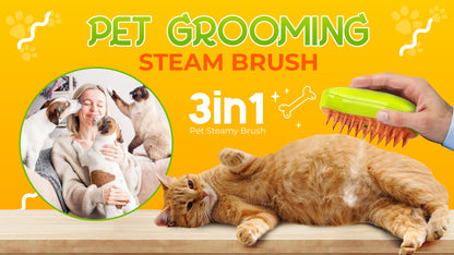 🟢Pet Grooming Steam Brush