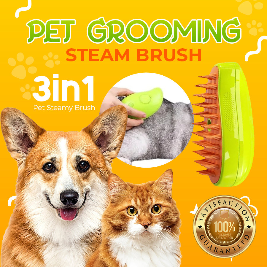 🟢Pet Grooming Steam Brush