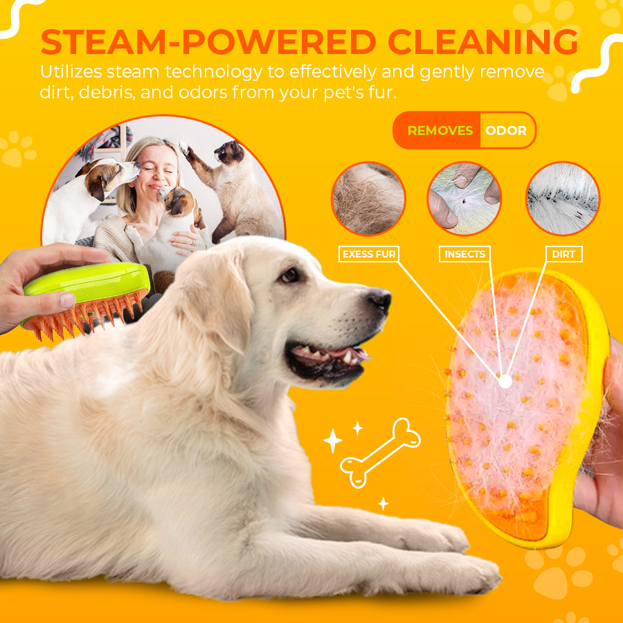 🟢Pet Grooming Steam Brush