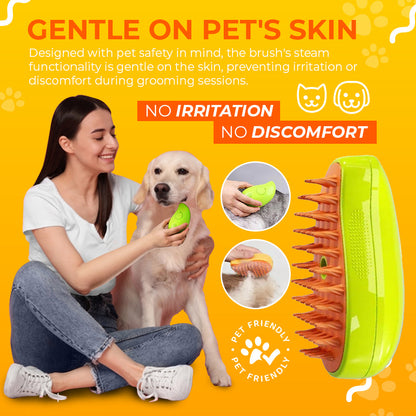 🟢Pet Grooming Steam Brush
